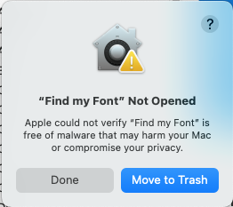macOS Security Warning1